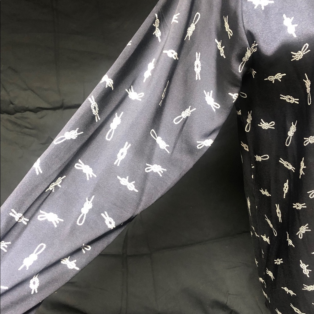 Zara Navy Shirt with White Rope Pattern - Picture 3 of 6